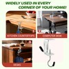 11 Pcs Desk Hook for Bag,Upgraded 2-Hook Metal Clamp Hooks,Purse