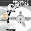 Yaocom 4 Pcs 3/8" Manual Mixing Valve Hot Cold Water
