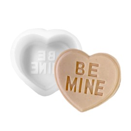 TOPYS - Moldes de silicona para velas con letras del alfabeto de corazón, moldes de letras epoxi para colgantes de resina de arcilla, tallado en yeso, aromaterapia, regalos del día de San Valentín (ser mío)