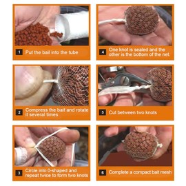 Haldorádó Carp PVA Mesh System 44mm x 5m – All-Season Water Soluble Fishing Bait Net with Loading Tube & Compression Tool – Quick Dissolve Carp Fishing Tackle for Pellets & Boilies