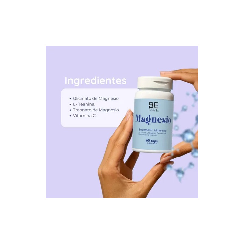 Magnesio Teanina Benat Vitamina 900mg Caps Suplemento Alimenticio