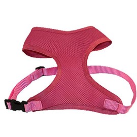 CuteNFuzzy Comfort Mesh Breathable Adjustable Dog Harness Vest with 6 Month Warranty, Pink, Small