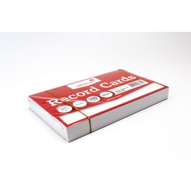 Silvine 8x5" White Record Cards - Plain, 100 cards per pack. Ref 785 (203 x 127mm)