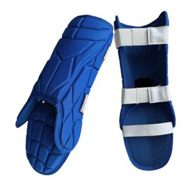 F Fityle Baseball Batter Leg Guards Shin Protection Teenager Training Sports Comfortable Ergonomic Lightweight Adjustable Foot Guards , Blue