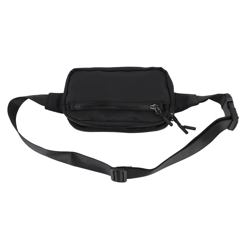 Waist Bag Double Layer Large Capacity Adjustable Strap Waterproof Nylon
