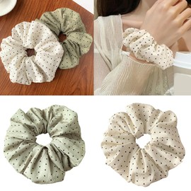 Elegant Elastic Hair Scrunchie Dot French Design Ponytail Holder Women Fashion Hairpiece Sports Daily Use