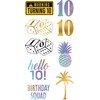 10th Birthday Temporary Tattoos (4 Pages) - 10th Birthday Party