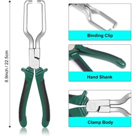 2pcs Electrical Disconnect Pliers for Car, Hose Pliers Clip,Metal Fuel Line Disconnect Spark Plug Plier Automotive Quick Disconnect Hose Clip Tool for Push Tab Style Plugs (60 Degree)