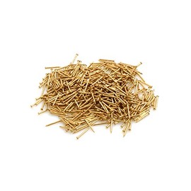 Design61 Round Head Nails 1.0 x 12 mm Brass Plated Iron 50 g Approx. 590 Pieces