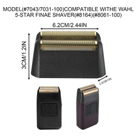 Afeitadora profesional de 5 estrellas de repuesto y barra de corte compatible con la hoja de afeitar Wahl 7043 para afeitadora Wahl Professional 5 Star Series Shaver/Shaper #8061