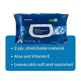McKesson Scented Personal Cleansing Wipes 100 Ct x 6 Packs Soft Pack