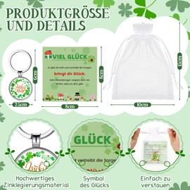 Kasyat 12 sets of gifts including 12 key rings, 12 cards, 12 organza bags for farewell, thank you, Christmas, New Year's Eve, colleagues, friends, as shown in the picture