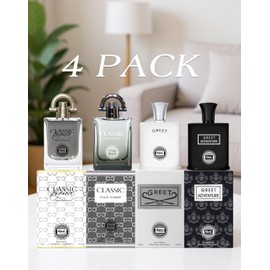 Hybrid & Company Men's 4 Pcs Classic France Pour Homme Greet Adventure Eau De Toilette Perfume