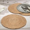 Ripaz Vogue Jute Placemat Round Handmade Table Mat 4 Piece