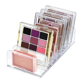 Beyond The Future Cosmetic Storage, Transparent, 7 Compartments, Lightweight, Tabletop Storage, Small, Compact, Makeup Storage Box, Accessory Case, Makeup Organizer (Height 6.8 x Width 3.3 inches (17.2 x 8.5 cm)