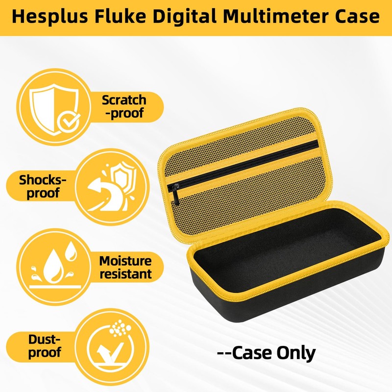 HESPLUS Carrying Case for Fluke 15B+/17B+/Fluke 101/117/115/116/114/113/177/179/233/106/107 Multimeter Testers and