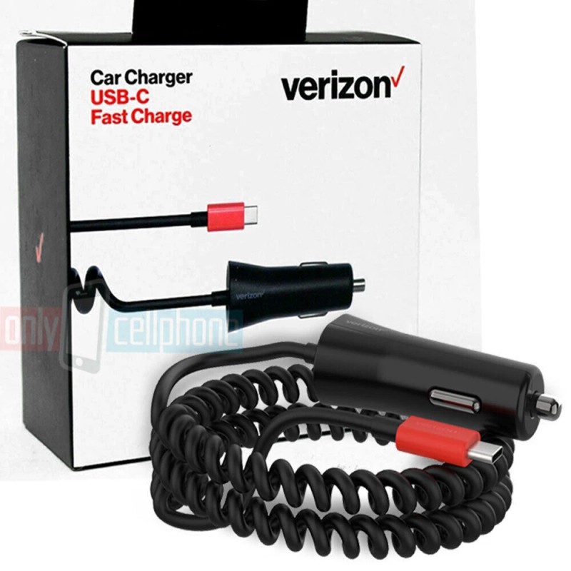Verizon NEW Verizon Logo Type-C Fast Car charger for Galaxy