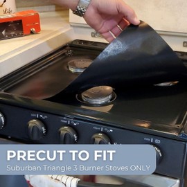 Stove Wrap SWRV400 Stove Cover/Protector & Oven Liner – Precut to fit Suburban Triangle 3 Burner Stoves ONLY - Easy Clean/Heat Resistant - Nonstick/Washable/Reusable/Long Lasting