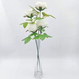 FSSTUD 100 Pcs 36cm 18 Gauge Green Floral Wire Stems for Wreath, Bouquet, DIY Flowers