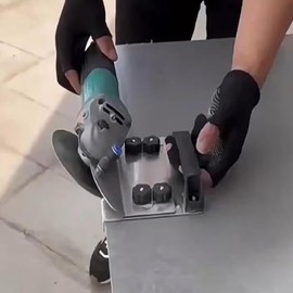 Angle Grinder Stand for Tile 45 ° Chamfer Cutting, Alloy Steel Angle Grinder Stand Holder Base, Tile 45 Degree Ceramic Chamfering Cutting Tool Bracket for 100 Type Angle Grinders