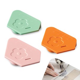 3PCS Magnetic Seam Guide for Sewing Machine, Upgraded Multi-Purpose Polygonal Strong Magnetic Sewing Guide, Gauge Seam Alignment Tool with Scale, for Quilting Dressmaking Craft Projects(3 Colors)