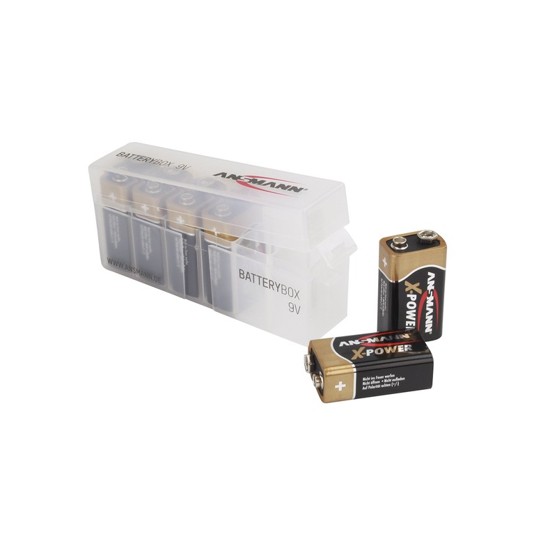 ANSMANN Battery Case for 6x 9V Rechargeable Batteries - Batterybox