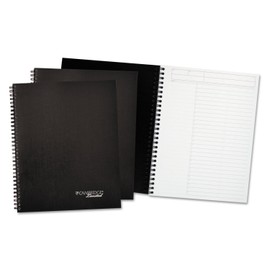 Cambridge Action-Planner Wirebound Business Notebook, 7-1/4" x 9-1/2", Black, 80 Sheet, 3/Pack (MEA45016)