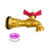BesNPT Brass Rain Barrel Spigot Water Tank Faucet Kit, 1/2"