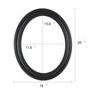 Funerom 20 x 16 inch Black Wall Mirror Oval Bathroom