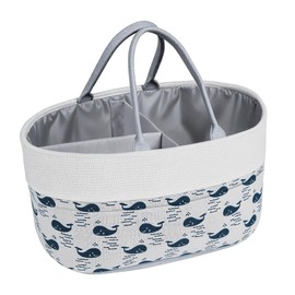 Lemonfilter Baby Diaper Caddy, Nursery Organizer & Car Storage Bag for Baby Diapers and Wipes, Baby Storage Basket with Handle, Changing Table Organizer for New Parents, Ideal Gift for Baby Shower