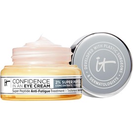 It Cosmetics Confidence in an Eye Cream - Crema Contorno de Ojos Antiedad con 2% de Super Péptidos, Hidratación 48H, Reduce Ojeras, Patas de Gallo y Sequedad
