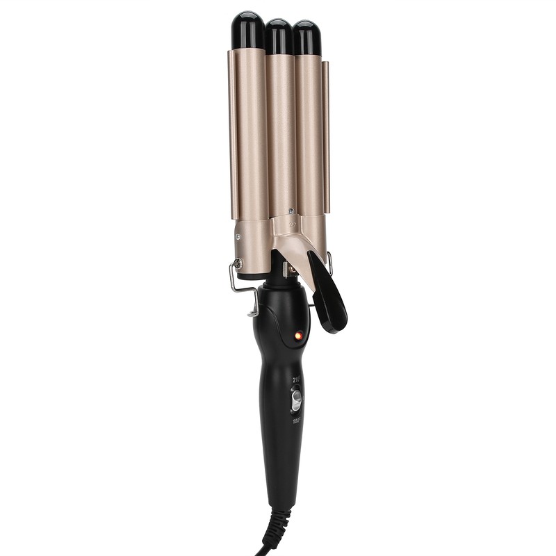 3 Barrel Curling Iron Wand Adjustable Hair Curler Waver Crimper