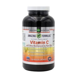Amazing Formulas Vitamin C with Citrus Bioflavonoid Rose Hip, 250 Veggie Capsules / 어메이징 포뮬러스 비타민 C 위드 시트러스 바이오플라보노이드 로즈 힙, 250 베지캡슐
