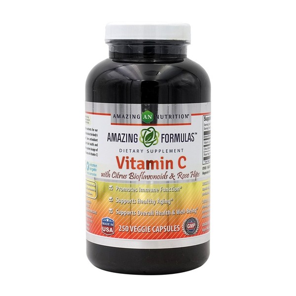 Amazing Formulas Vitamin C with Citrus Bioflavonoid Rose Hip, 250