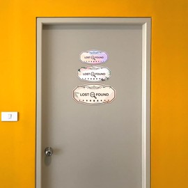 Victorian Plus Lost and Found Door or Wall Sign | Colorful Business Signage (Pastel Purple) - Large