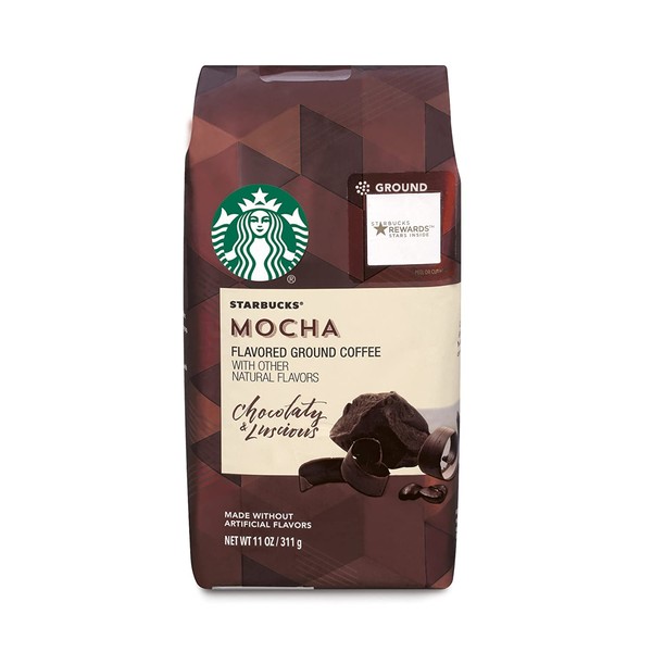 Starbucks Flavored Ground Coffee — Mocha — No Artificial Flavors — 6 bags (11 oz. each)