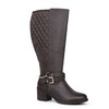 Chicblooms Ladies Wide Shaft Block Heel Knee High Riding Boots,