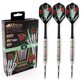 CUESOUL JAZZ-METAL 23g Steel Tip 90% Tungsten Dart Set with Integrated ROST Flights