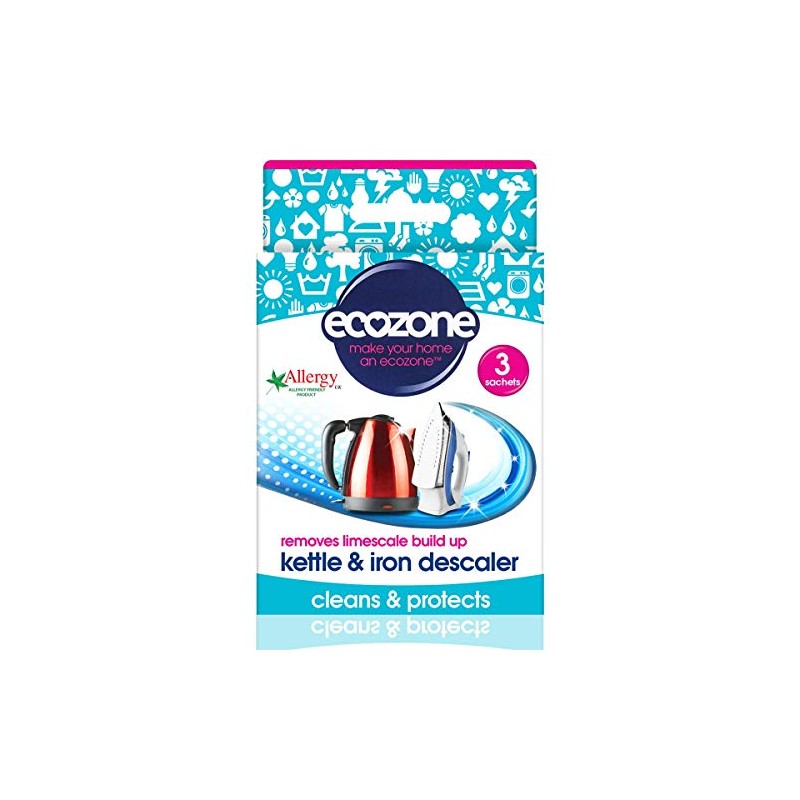 Ecozone Kettle & Iron Descaler Sachets, Pack of 3