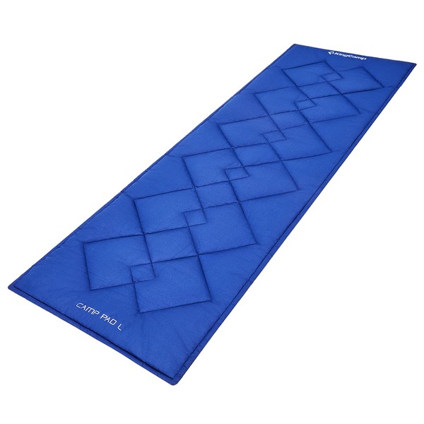 KingCamp Cot Mat, Foldable, Ultra Lightweight, Anti-Slip, Fixable, Cotton Filled Nap Mat, Camping Mat, Compact, 74.8 x 25.2 inches (190 x 64 cm), For Sleeping in Cars, Tent Nights, Disaster Prevention