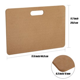 ZENFUN Clay Wedging Board, 12 x 18" Portable Clay Board with Built in Handle, Sturdy 8mm Thickness Wooden Mat Mud Board for Clay Crafts, Drafting Art, Ceramics Pottery Tools