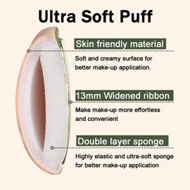 4 Pcs Large Makeup Sponge Puff Large Foundation Sponge,Teardrop Powder Puff for Foundation Concealer and Powder & Liquid, Super Soft Makeup Sponge Puff Makeup Tool Quickly apply makeup in 3s