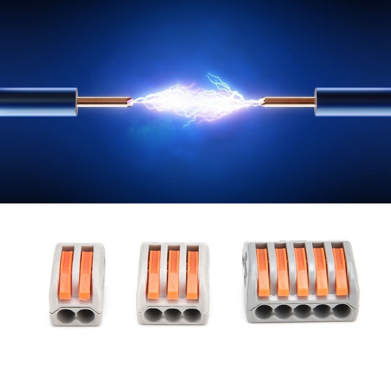 60Pcs Lever Nuts Quick Connect Wire Connector Conductor PCT‑212 ‑