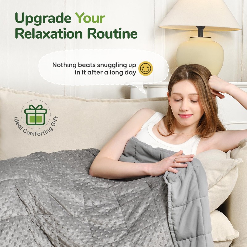 Sivio Weighted Blanket for Adults (20lbs, 60"x80" Queen Size), Cooling