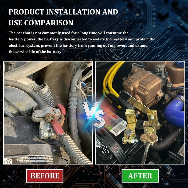 QZTYTY Battery Disconnect Switch, Battery Switch 12V, Top Post Knife