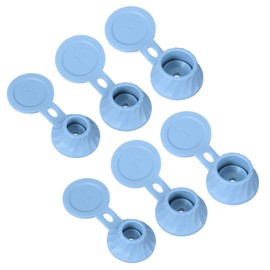 sourcing map 6 Pcs Bottle Emptying Caps 3 Sizes Shampoo Upside Down Flip It Bottle Caps Kit Inverted Leak-Proof Cap for Shower Gel Bottles Lotions Shampoos Kitchen Condiments, Blue