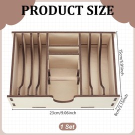 AHANDMAKER Wooden Copper Foil Dispenser, Burlywood Foil Tape Dispenser Tape Holder Aluminum Foil Storage Box for DIY Crafts Art Tools Organizer, 6x9x3 Inches