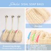 6 bolsas de jabón de sisal natural, bolsas de jabón
