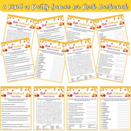 DoneJPee 104 Pcs Rosh Hashanah Trivia Game, 4 Kind of Shana Tova Jewish New Year Holiday Party Game Supplies for Kids Classroom Activities Family Gatherings and Shared Learning (Rosh Hashanah)