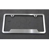 BLVD Brushed Stainless Steel 2-Hole License Plate Thick Frame Including